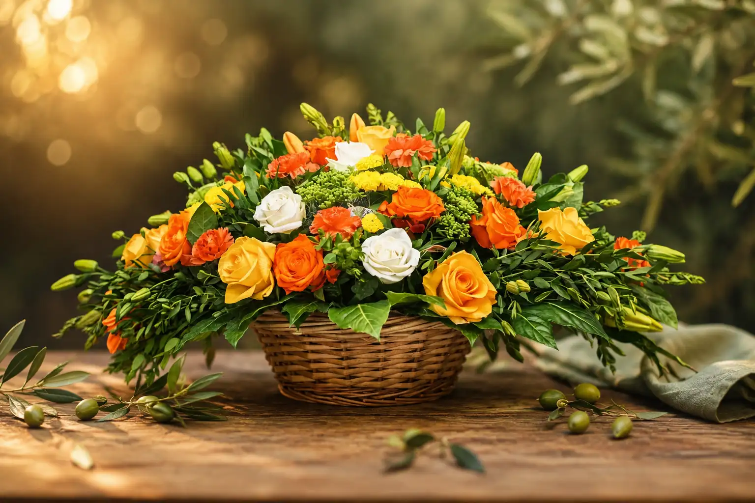 Panier floral – Chaleur et réconfort
